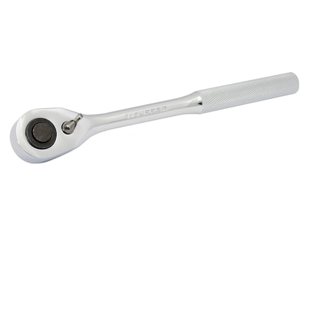 Urrea 1/2" Drive 48 Geared Teeth Pear Head Style Hand Ratchet, 10-1/8" L, Chrome Plated Finish 5449